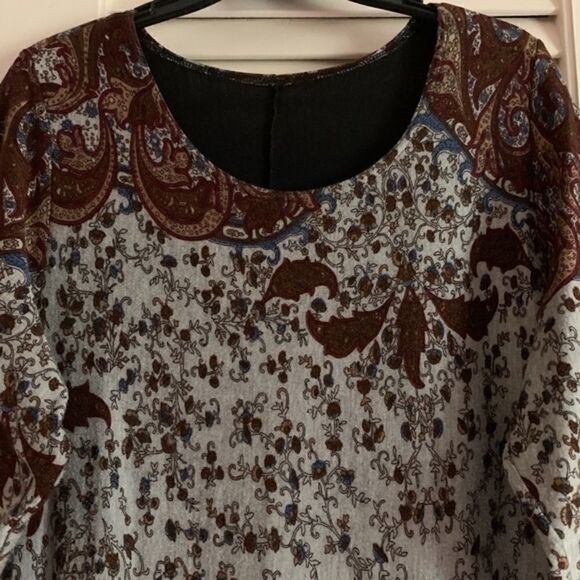 Bohemian WOMAN KNITWEAR FLORAL LONG DRESS SIZE XL​ - Picture 5 of 9